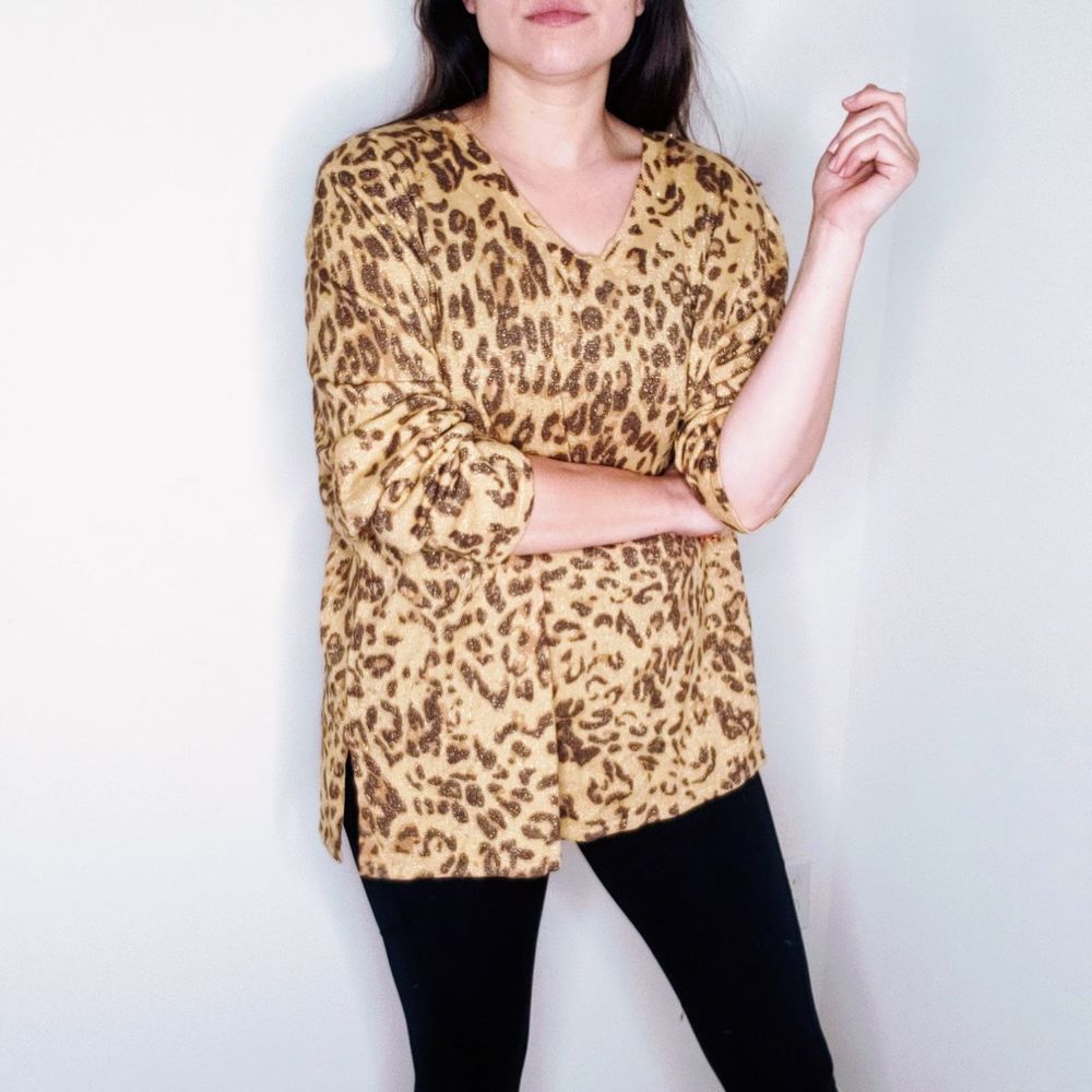 New Cheetah Leopard Sweater Plus Size 2X